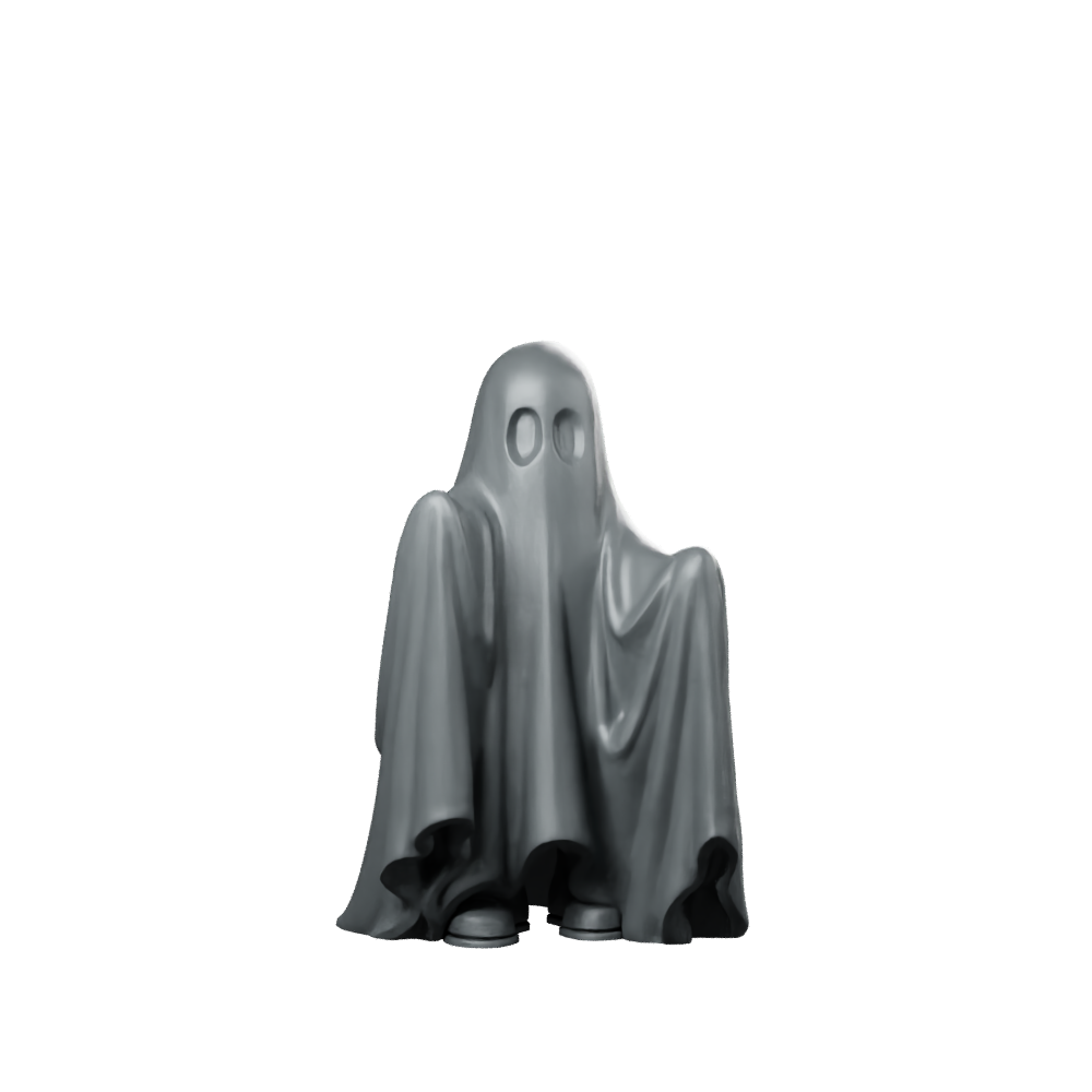 Child Ghost Fantasy Miniature Cute Undead NPC Halloween Miniature 360 Spin 01