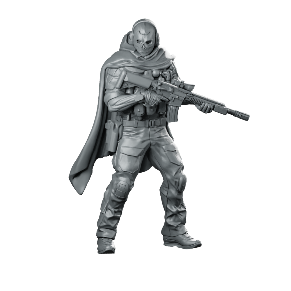 COD Ghost Warzone Miniature Tactical Skull Operator Miniature 360 Spin 01