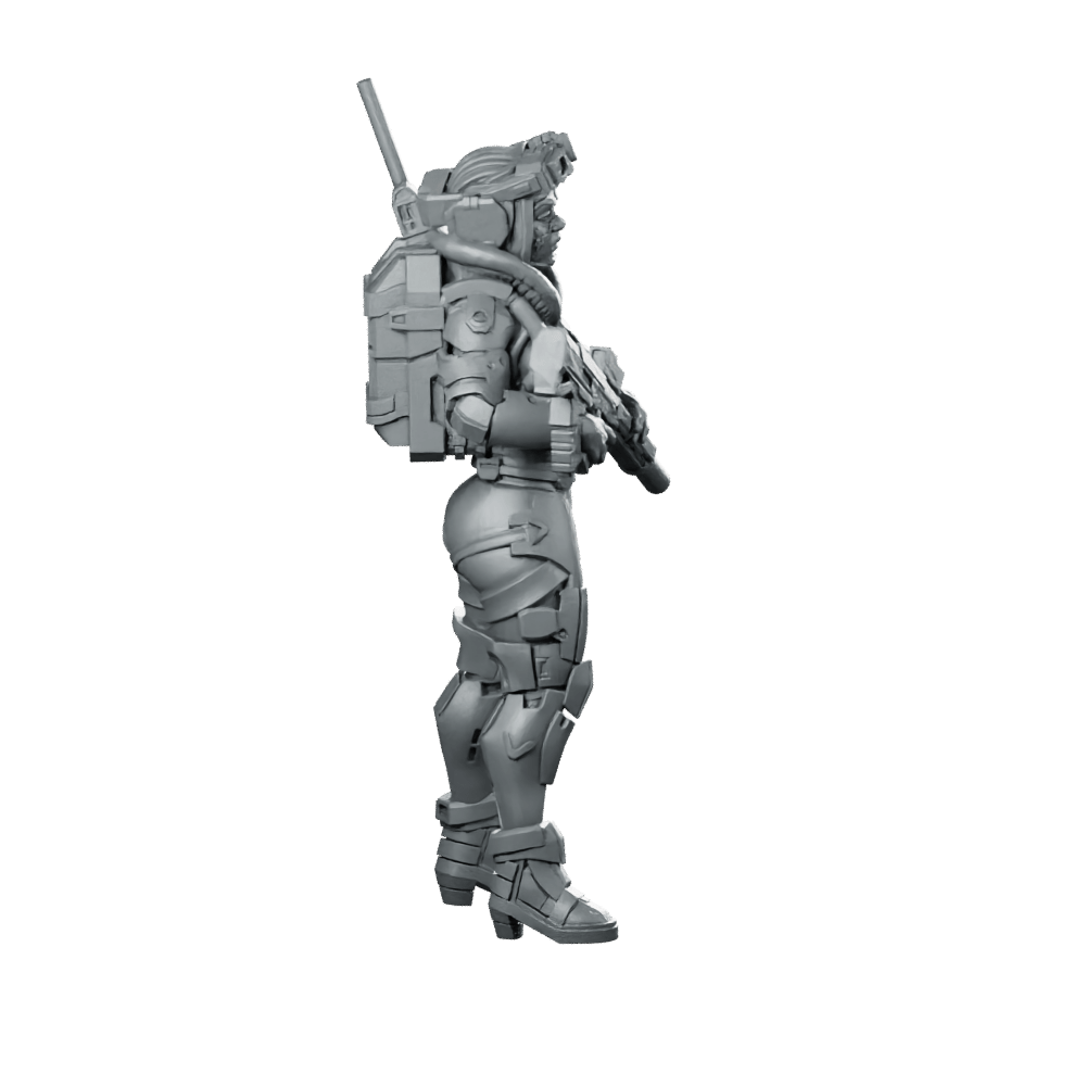 Ghostlink V1 Miniature Cyberpunk Stealth Operative - Unit9 - We Print Miniatures