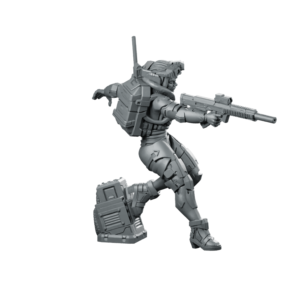 Ghostlink V2 Miniature Cyberpunk Stealth Operative - Unit9 - We Print Miniatures