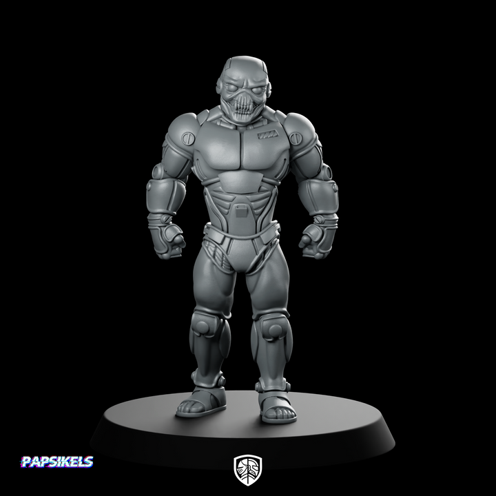 Ghoul E, figurine science-fiction cyberpunk, mort-vivant
