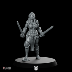 Giant Amazon 1 Miniature Barbarian Warrior