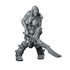 Giant Amazon 1 Miniature Barbarian Warrior Miniature 360 Spin 01