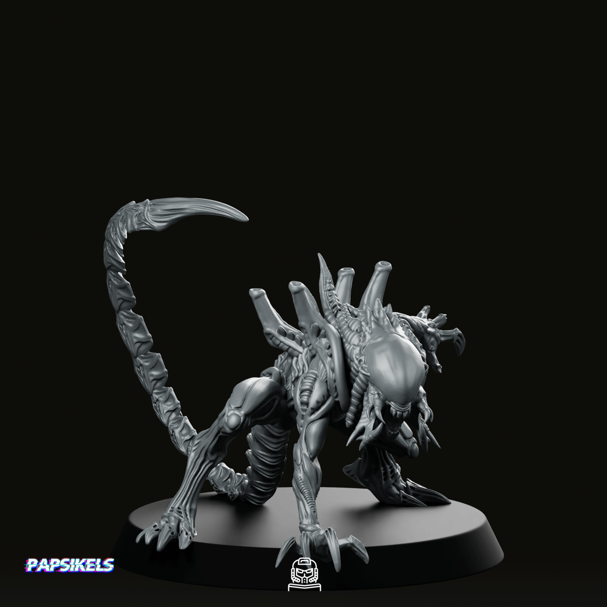Gigerian Skull Hunter Hybrid F Miniature - Papsikels Miniatures - We Print Miniatures