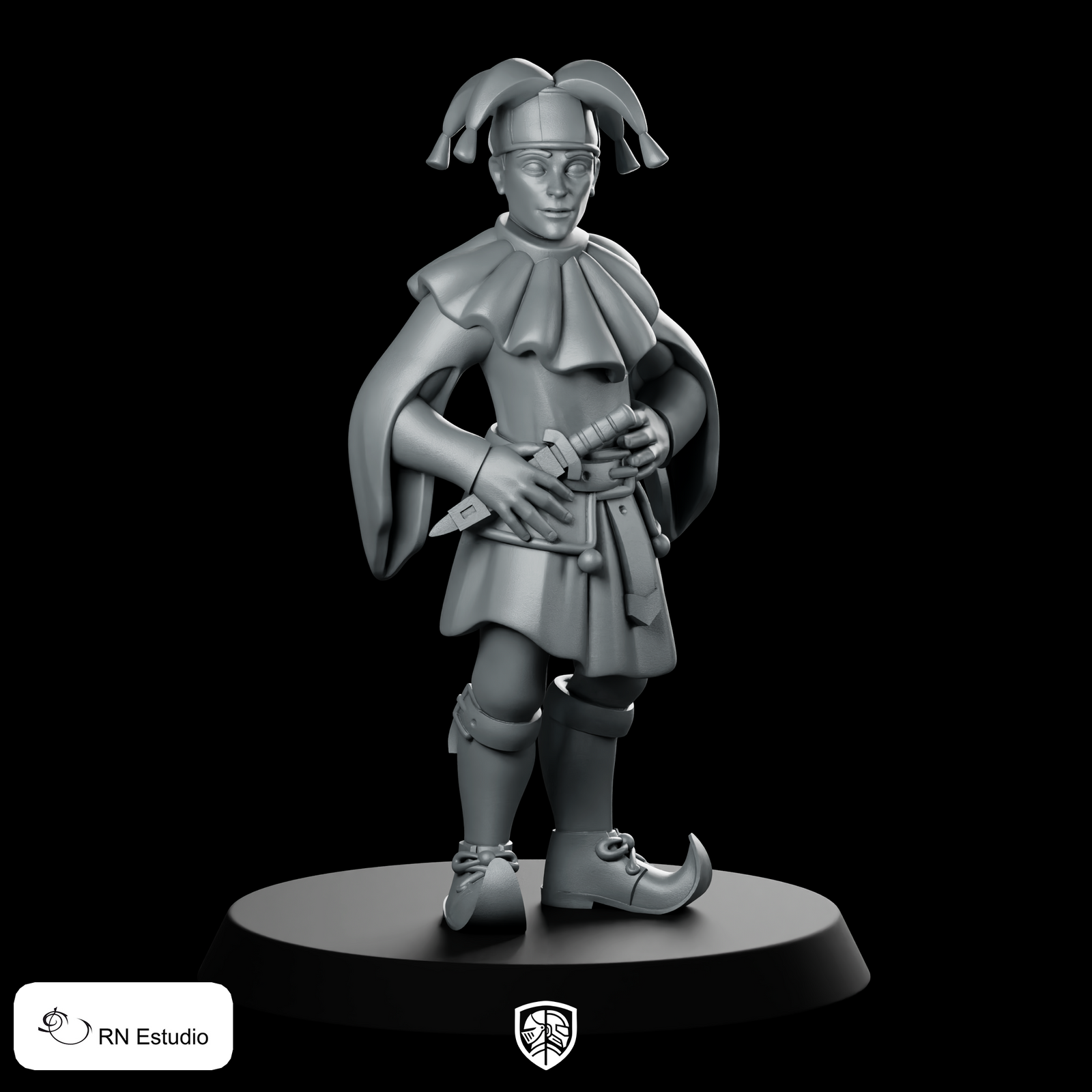 Gigi Jester Miniature Fantasy Dagger-Wielding Human Hero