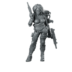 Gi Jim: Baroness Rah Rpg Miniature Dual-Wielding Commando Miniature 360 Spin 01