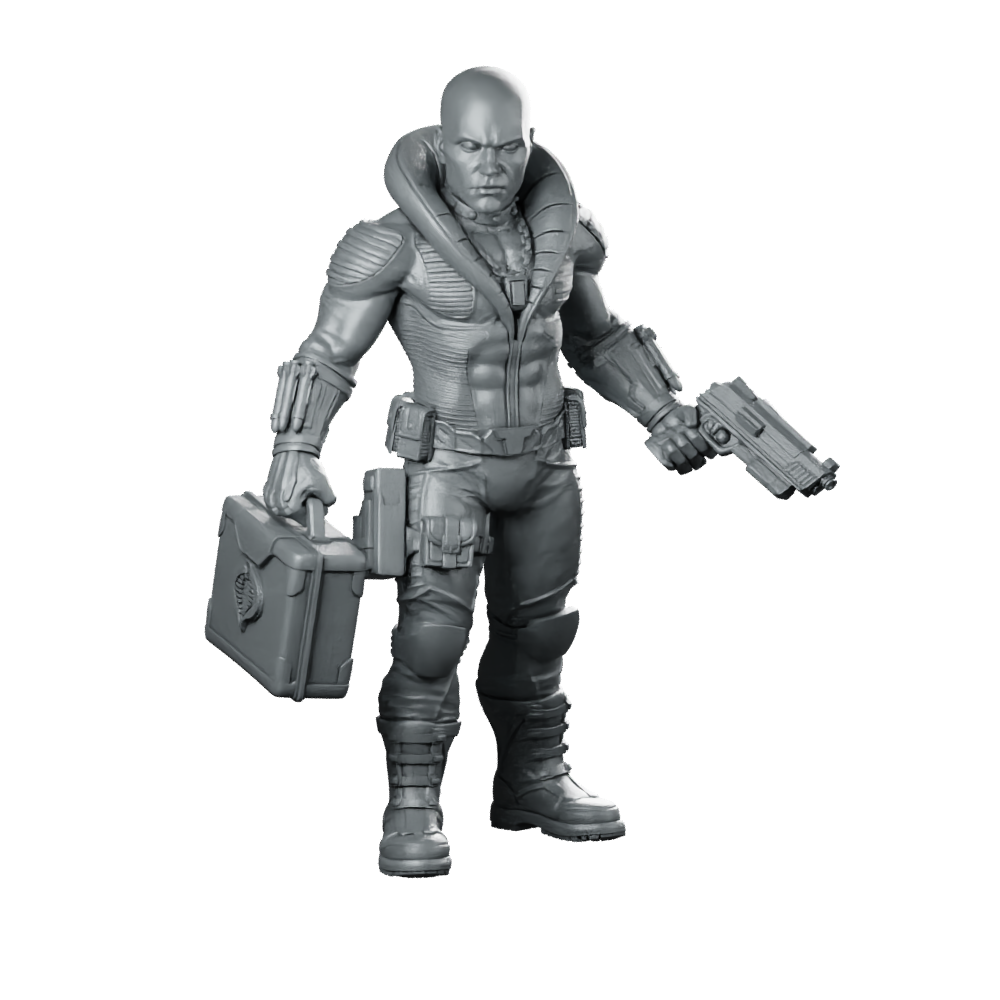 Gi Jim: Destro Rpg Miniature Secret Agent Operative Miniature 360 Spin 01
