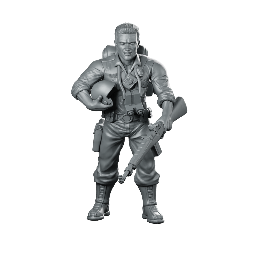 Gi Jim: Duke Rpg Miniature Modern Soldier Hero Miniature 360 Spin 01