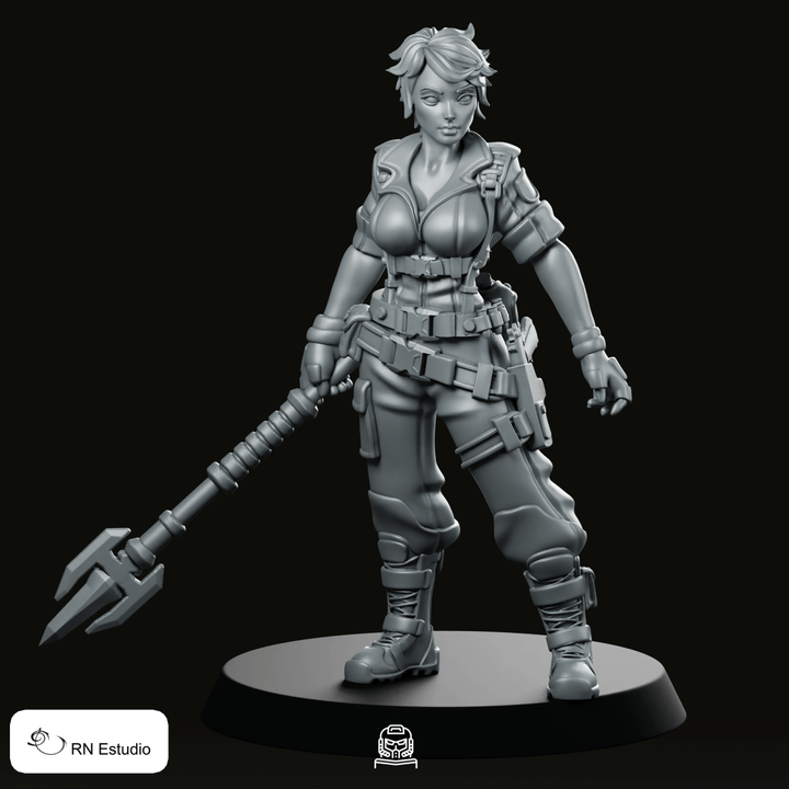 Miniatura Gijoe Lady Jaye, Heroína de Ciencia Ficción con Lanza
