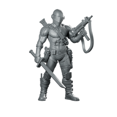Gi Jim: Snake Eyes Rpg Miniature Stealth Commando Miniature 360 Spin 01