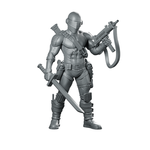 Gi Jim: Snake Eyes Rpg Miniature Stealth Commando Miniature 360 Spin 01