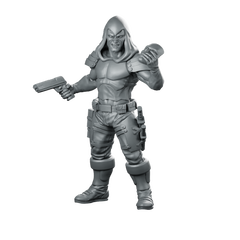 Gi Jim: Zartan Rpg Miniature Hooded Mercenary Gunman Miniature 360 Spin 01