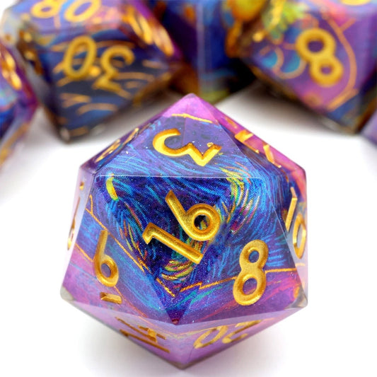 Gilded Cosmos | Art Core Dice | 7 Piece Set - Tabletop Dominion - We Print Miniatures