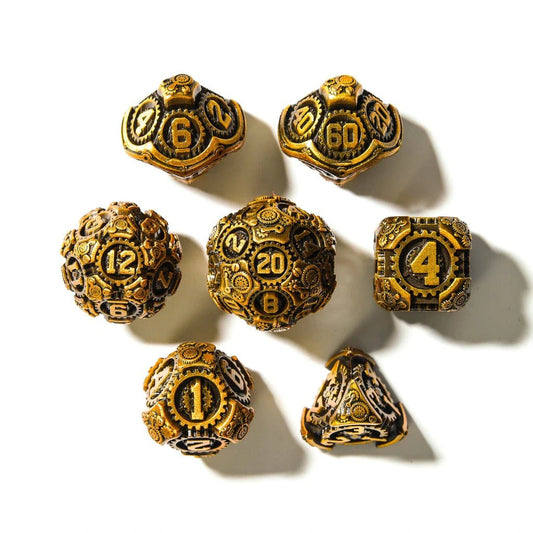 Gilded Machinations | Solid Metal | 7 Piece Set - Tabletop Dominion - We Print Miniatures