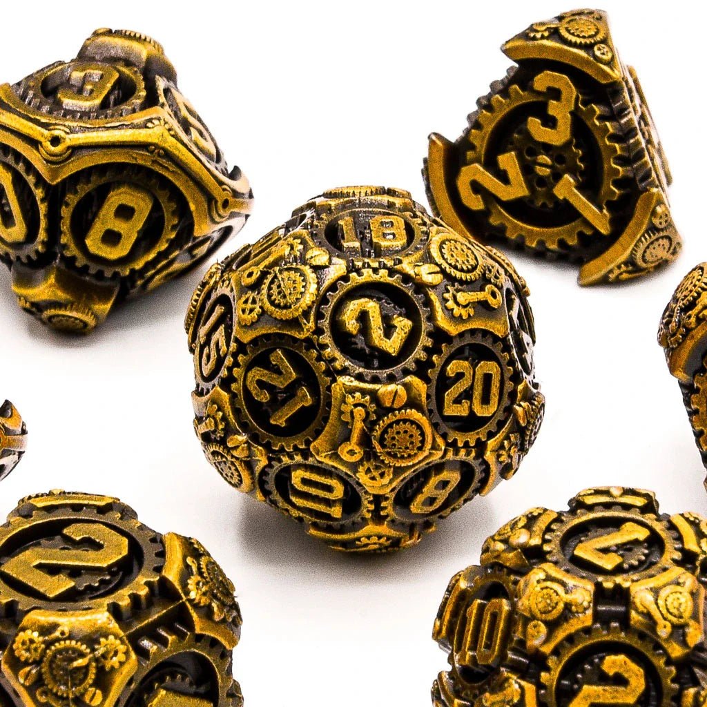 Gilded Machinations | Solid Metal | 7 Piece Set - Tabletop Dominion - We Print Miniatures