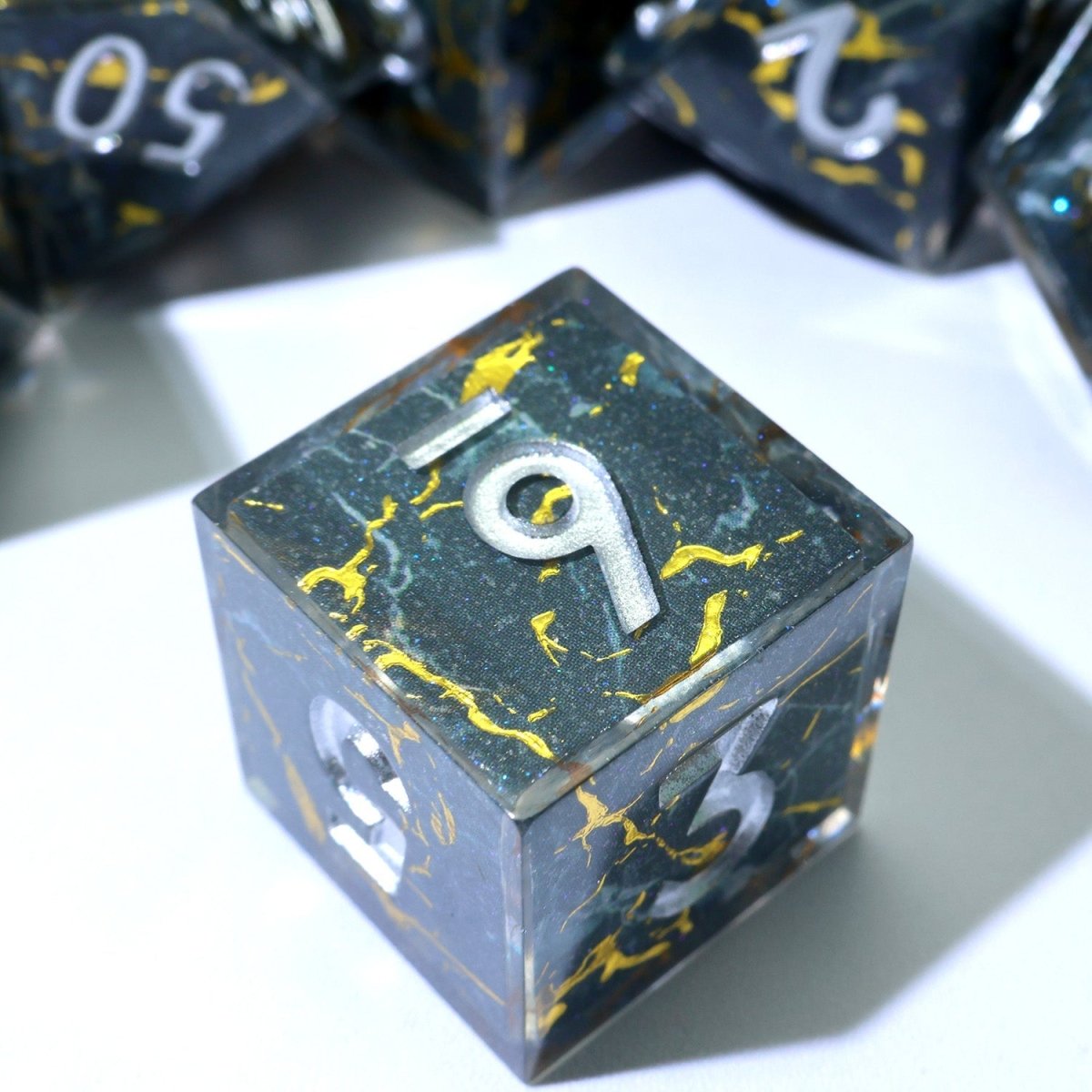 Gilded Void | Art Core Dice | 7 Piece Set - Tabletop Dominion - We Print Miniatures