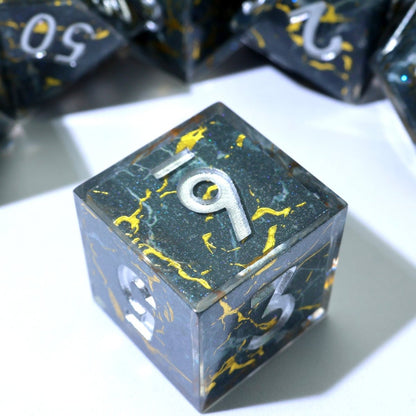 Gilded Void | Art Core Dice | 7 Piece Set - Tabletop Dominion - We Print Miniatures