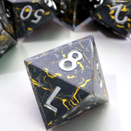 Gilded Void | Art Core Dice | 7 Piece Set - Tabletop Dominion - We Print Miniatures