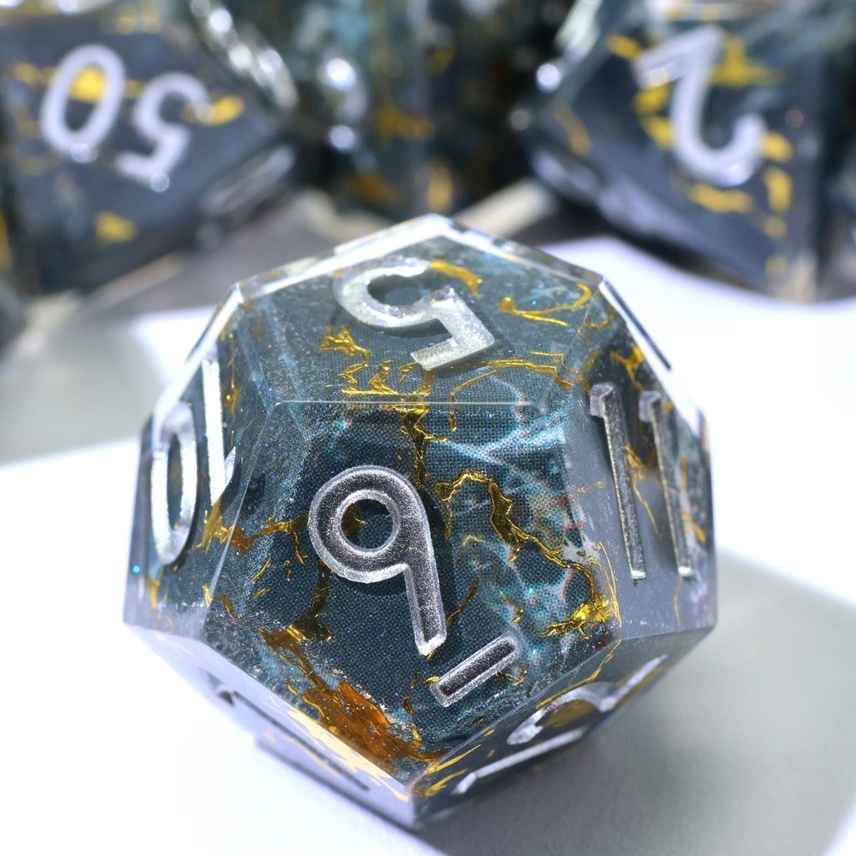Gilded Void | Art Core Dice | 7 Piece Set - Tabletop Dominion - We Print Miniatures