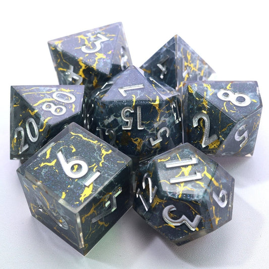 Gilded Void | Art Core Dice | 7 Piece Set - Tabletop Dominion - We Print Miniatures