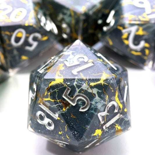 Gilded Void | Art Core Dice | 7 Piece Set - Tabletop Dominion - We Print Miniatures