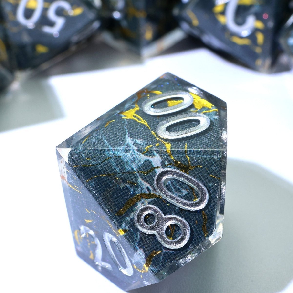 Gilded Void | Art Core Dice | 7 Piece Set - Tabletop Dominion - We Print Miniatures