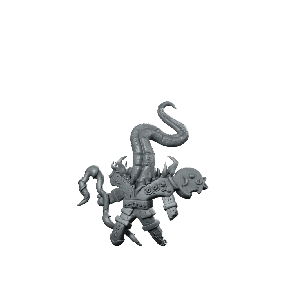 Gingerbread Man Mimic Miniature Tentacled Horror Monster Miniature 360 Spin 01
