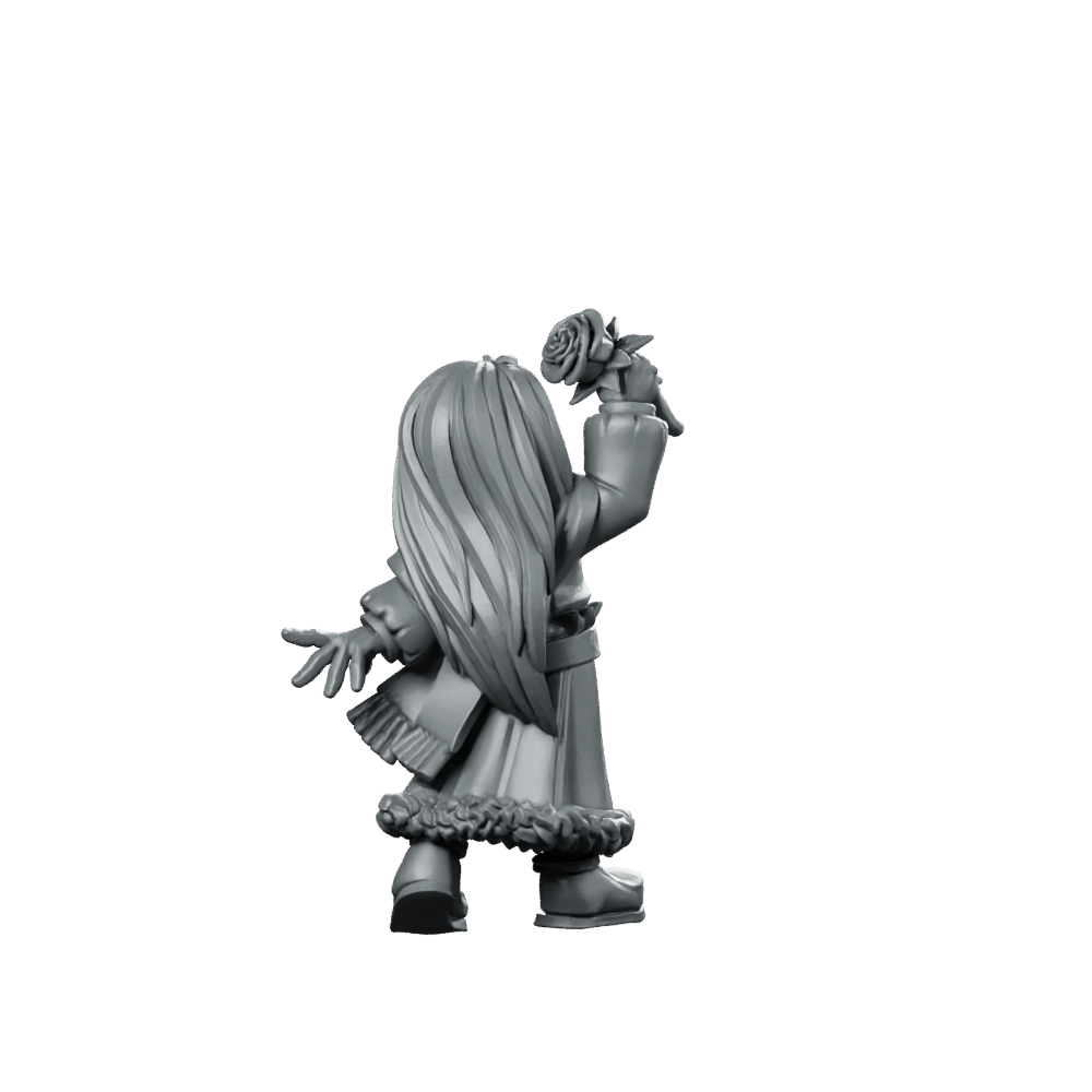 Girl Flower Miniature Joyful Spring Druid RPG - CastNPlay - We Print Miniatures