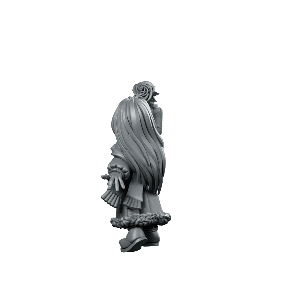 Girl Flower Miniature Joyful Spring Druid RPG - CastNPlay - We Print Miniatures