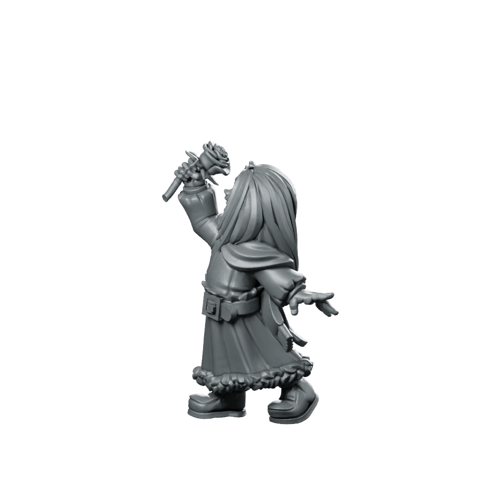 Girl Flower Miniature Joyful Spring Druid RPG - CastNPlay - We Print Miniatures