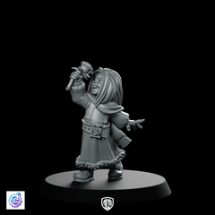 Girl Flower Miniature Joyful Spring Druid RPG - CastNPlay - We Print Miniatures