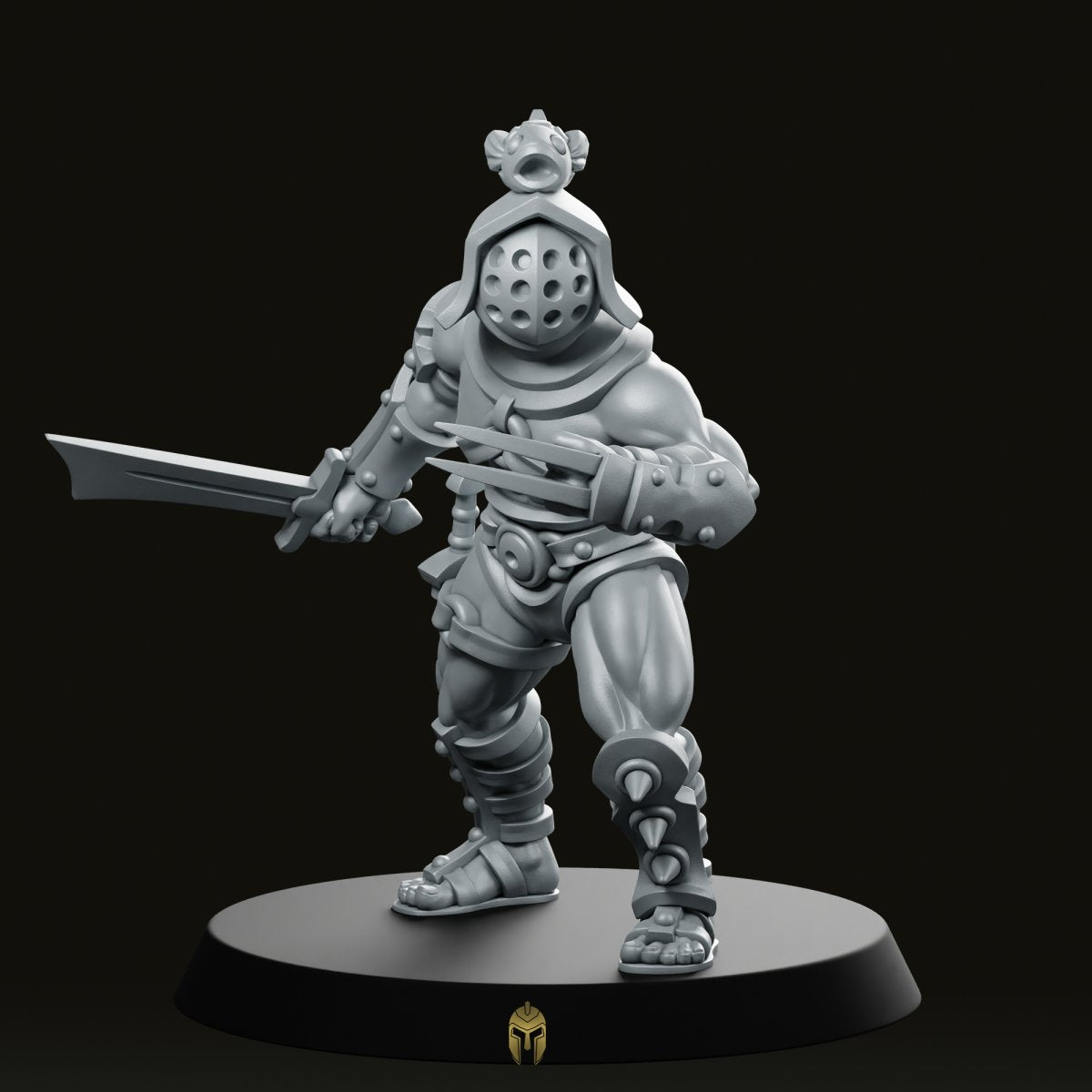 Gladiator Male Fantasy Miniature - Vae Victus Miniatures - We Print Miniatures