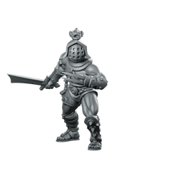Gladiator Male Fantasy Miniature Armored Arena Warrior Miniature 360 Spin 01