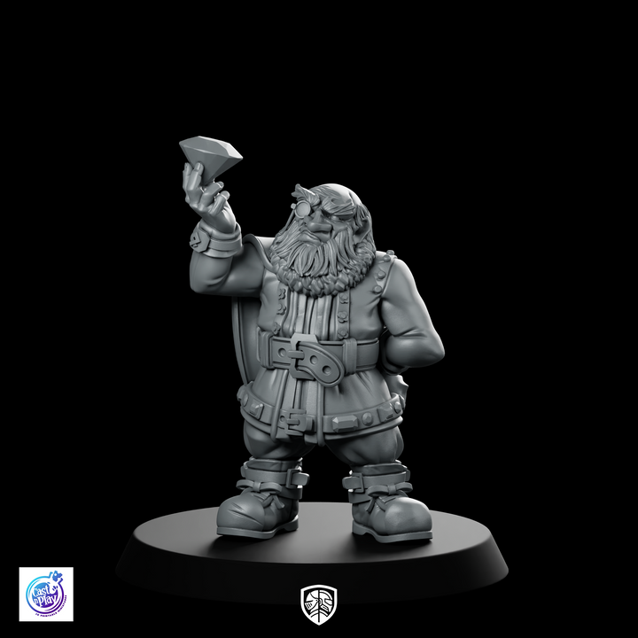 Glander Dwarven Trader Miniature Gem Merchant NPC