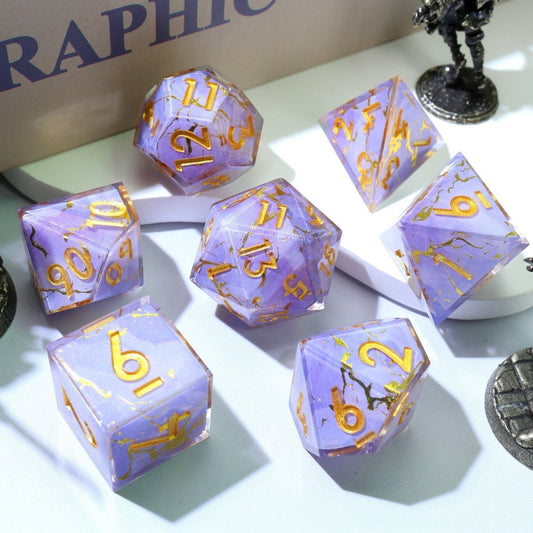 Glimmerveil | Art Core Dice | 7 Piece Set - Tabletop Dominion - We Print Miniatures