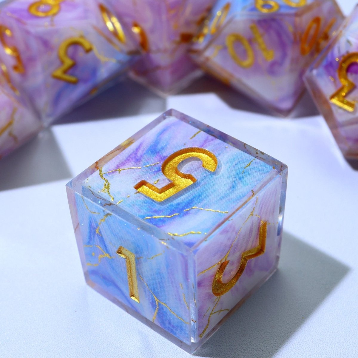 Glimmerveil | Art Core Dice | 7 Piece Set - Tabletop Dominion - We Print Miniatures