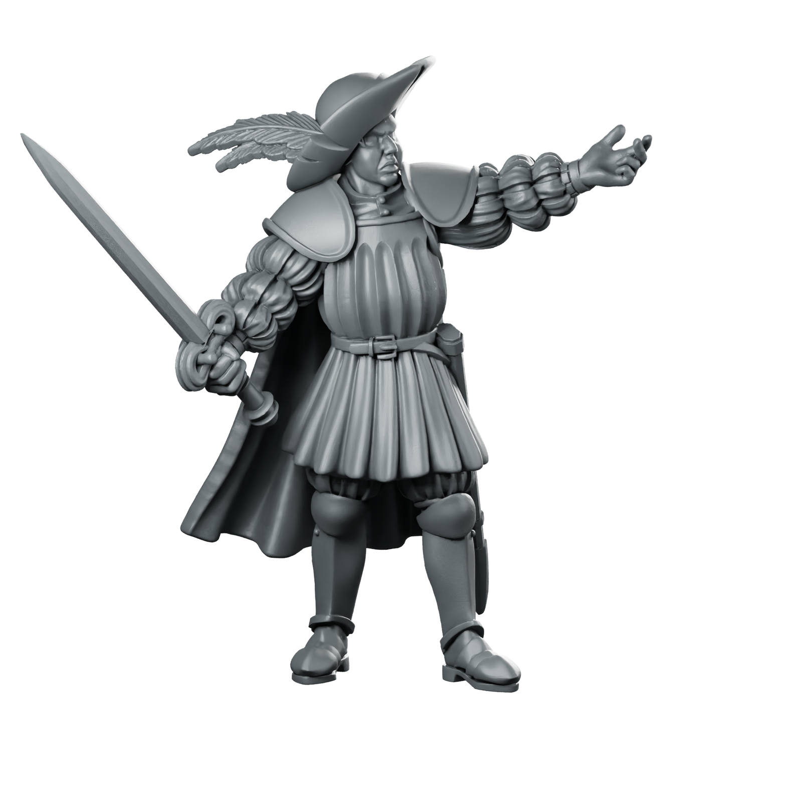 Glitzburg Comander Miniature Duelist Captain Miniature 360 Spin 01