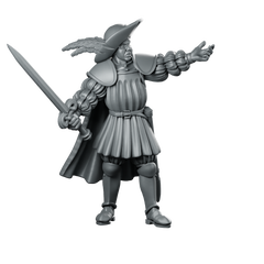Glitzburg Comander Miniature Duelist Captain Miniature 360 Spin 01