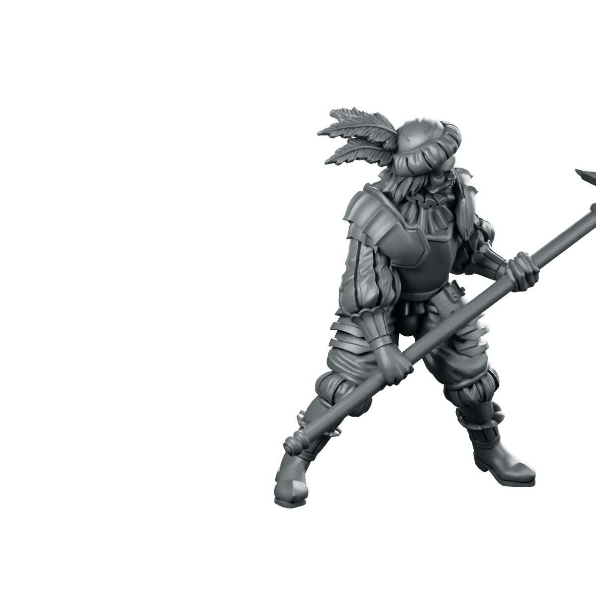 Glitzburg Halb 2 Miniature Halberdier Mercenary Miniature 360 Spin 01
