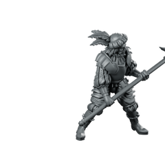 Glitzburg Halb 2 Miniature Halberdier Mercenary Miniature 360 Spin 01