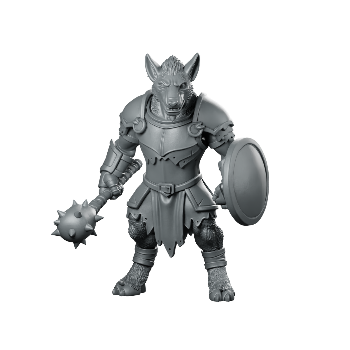 Gnoll With Mace And Shield Miniature Warrior Miniature 360 Spin 01