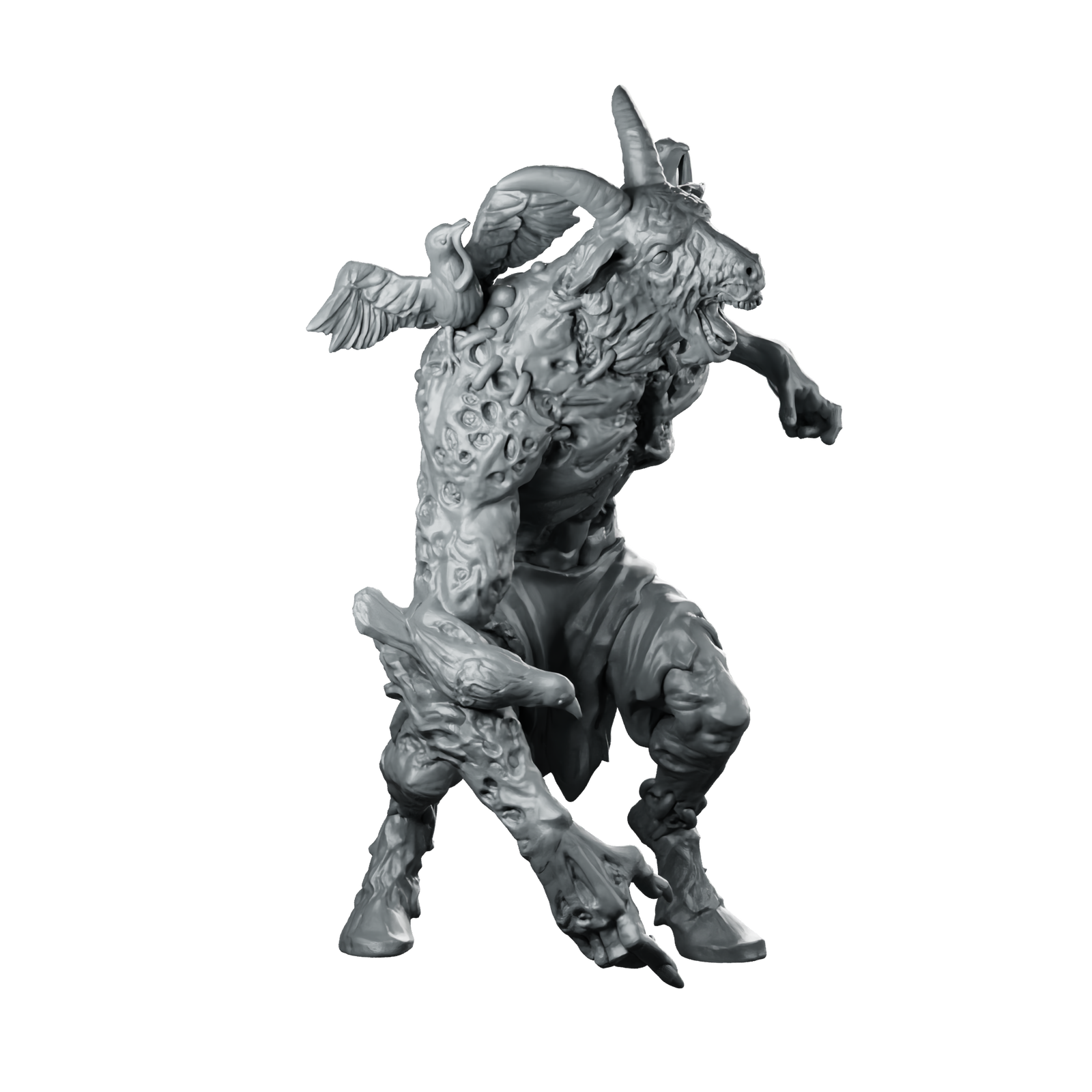 Goatrot Miniature Corrupted Goat Demon Plague Beast Miniature 360 Spin 01