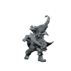 Goblin Captain Miniature Pirate Cutlass Buccaneer RPG - CastNPlay - We Print Miniatures
