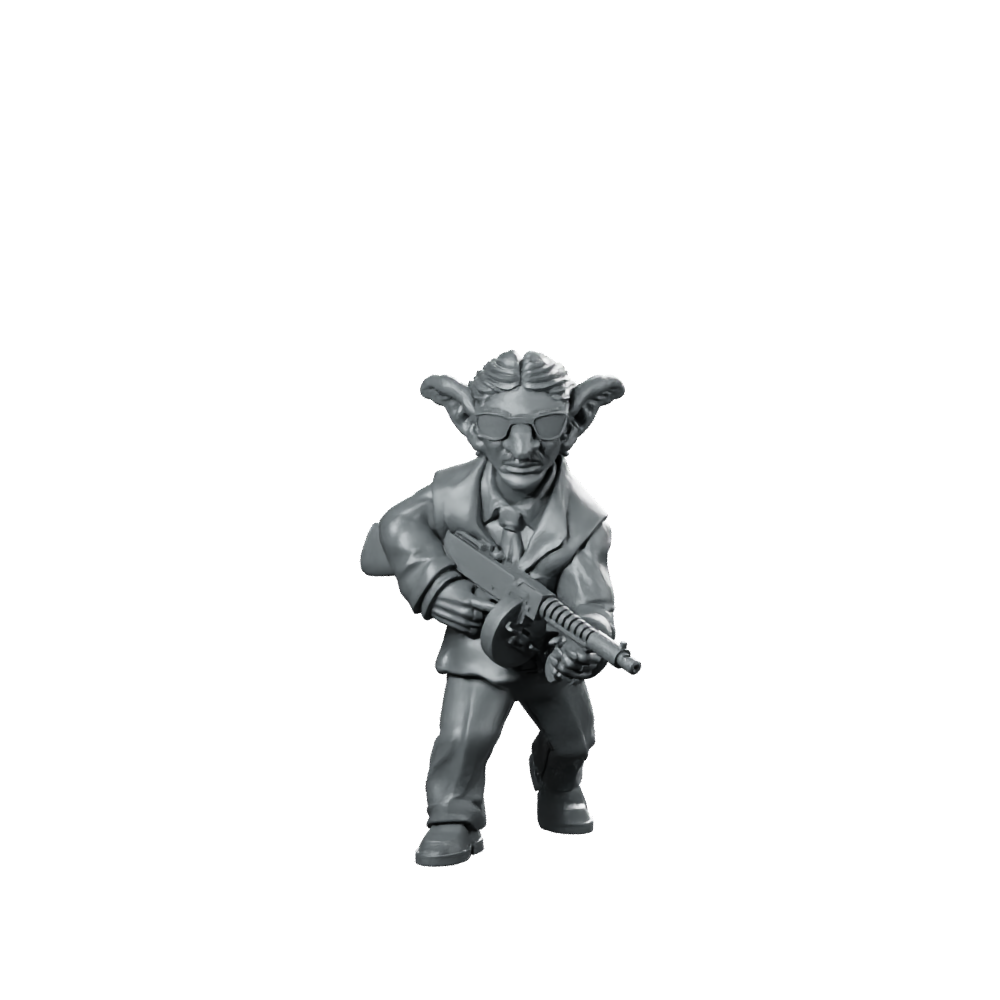 Goblin Corpo Agent Marsei Goblin Gangster Miniature 360 Spin 01