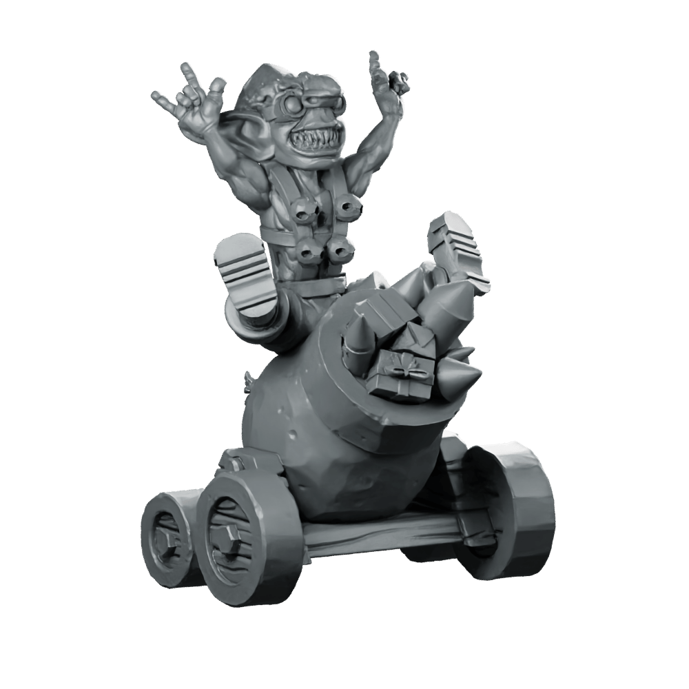 Christmas Goblin Firework Cannon Miniature Artillery Rocket - CastNPlay - We Print Miniatures