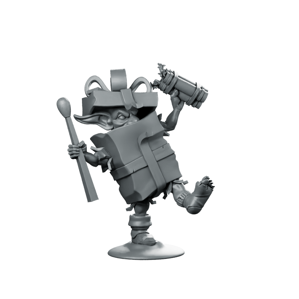 Christmas Goblin Gift Miniature Festive RPG Resin - CastNPlay - We Print Miniatures