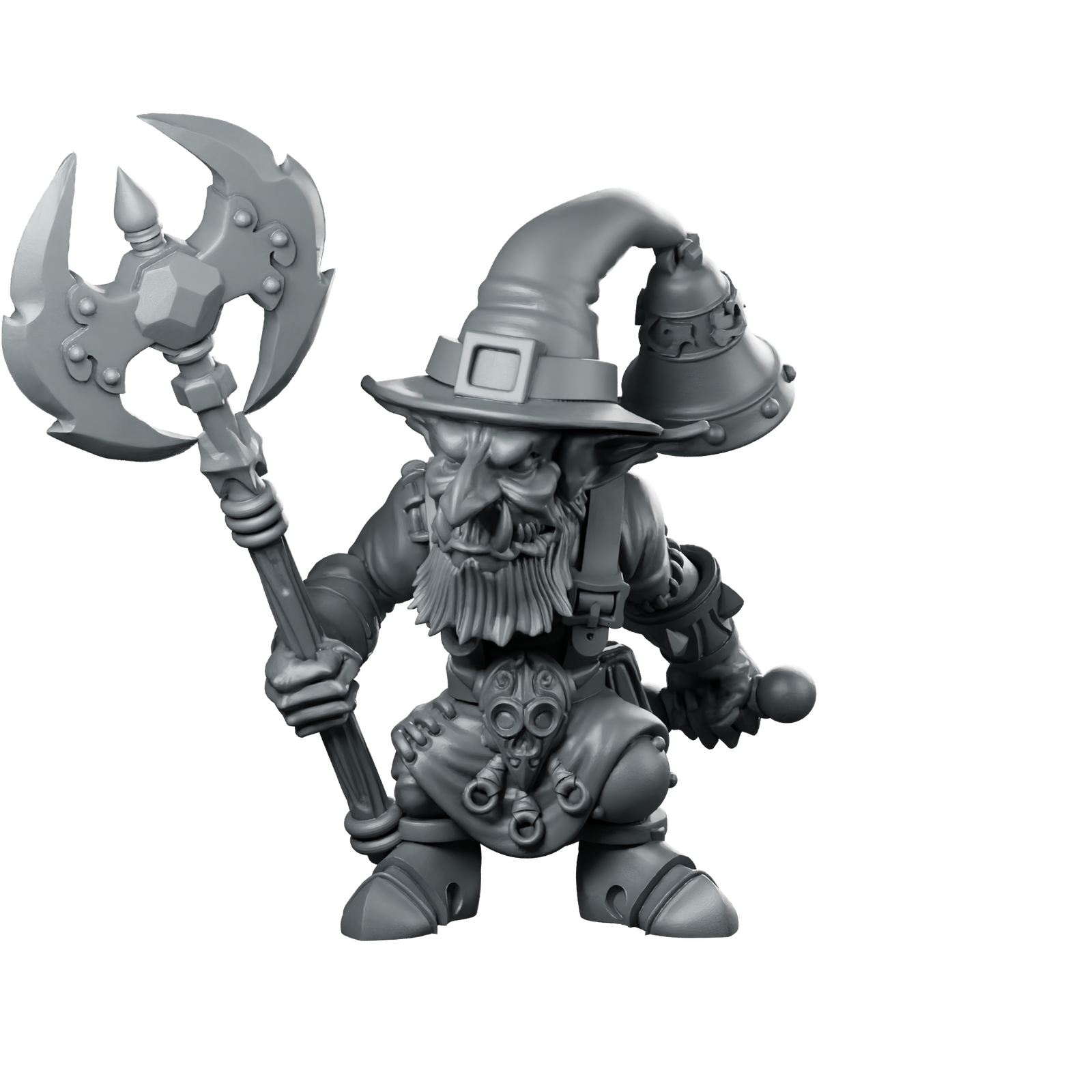 Goblin Mage Miniature Goblin Shaman Axe Miniature 360 Spin 01