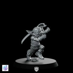 Goblin Pirate Attacking Miniature Dual Cutlass Raider - CastNPlay - We Print Miniatures