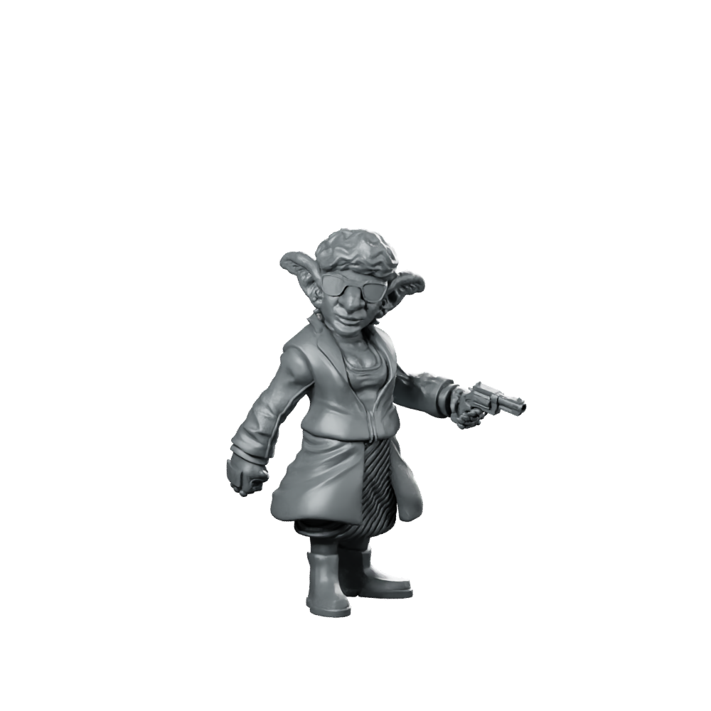 Goblin Resistance Member Twinkle Alien Gunrunner Miniature 360 Spin 01