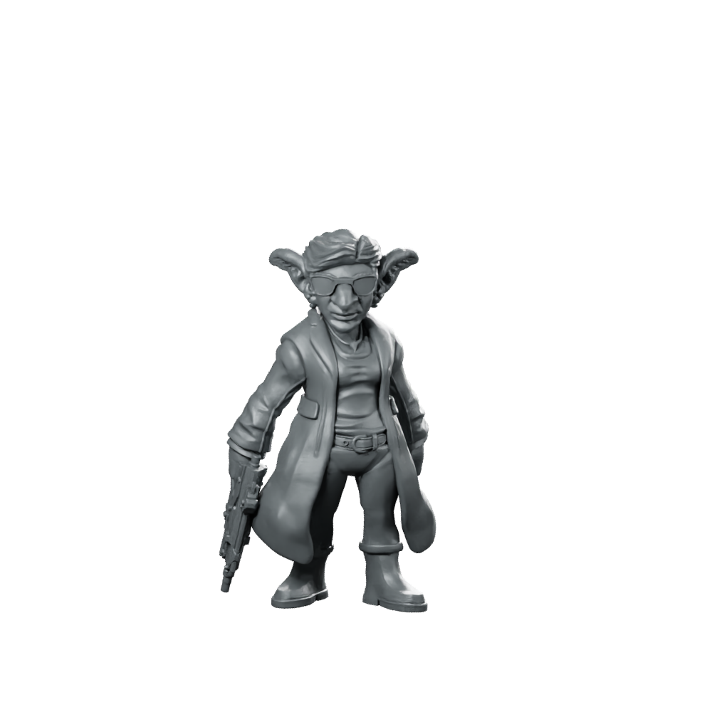 Goblin Resistance Member Yassie Smuggler Alien Operative Miniature 360 Spin 01